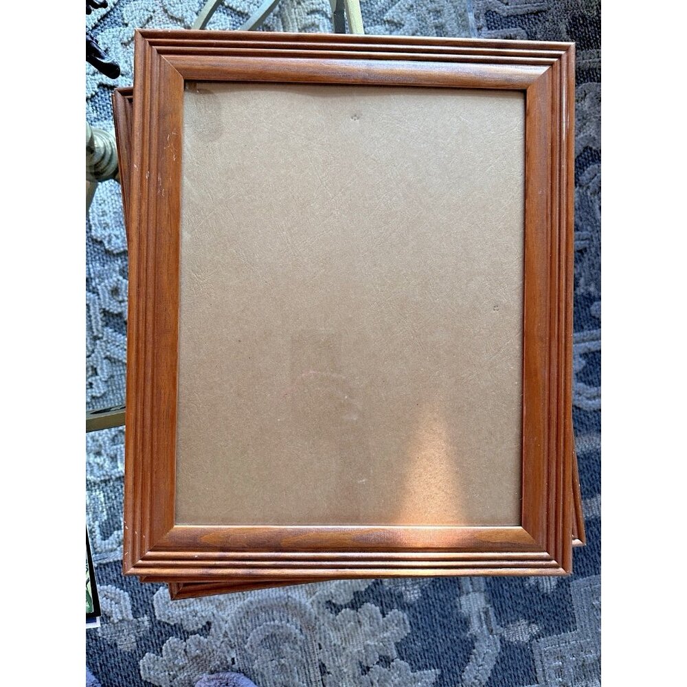 5 Brown Wooden Glass Tiered Molding Gallery Wall Art Picture Photo Frame - Picture 8 of 8